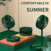 USB Rechargeable Folding Telescopic Floor Fan Mini Summer Mute Silent Desktop Table Fan Ventilador for Office Bedroom Cooler
