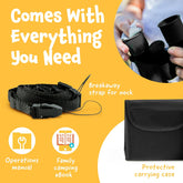 Think Peak Black Binoculars Science Toy for Kids Ages 4-8 Years - Real Compact Outdoor Adventure & STEM Educational Nature Hiking Explorer for Bird Watching, Camping Children’S Birthday Gift