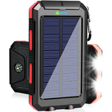 200000Mah Solar Power Bank Waterproof Large Capacity Powerbank Fast Charging External Battery with SOS for Iphone Samsung Xiaomi