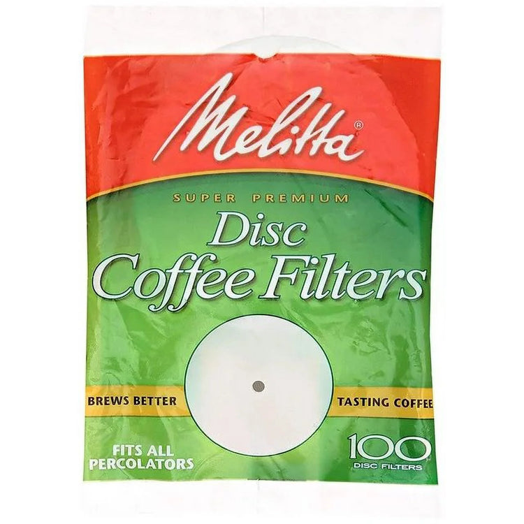 628354 Disc Coffee Filters, Paper White, 3.5", 100-Pack, Each