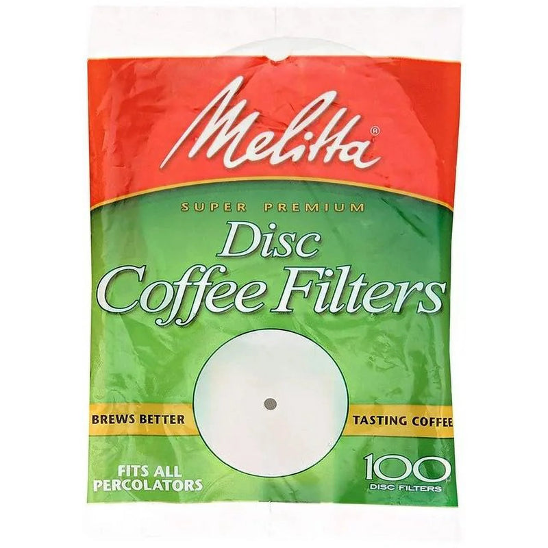 628354 Disc Coffee Filters, Paper White, 3.5", 100-Pack, Each