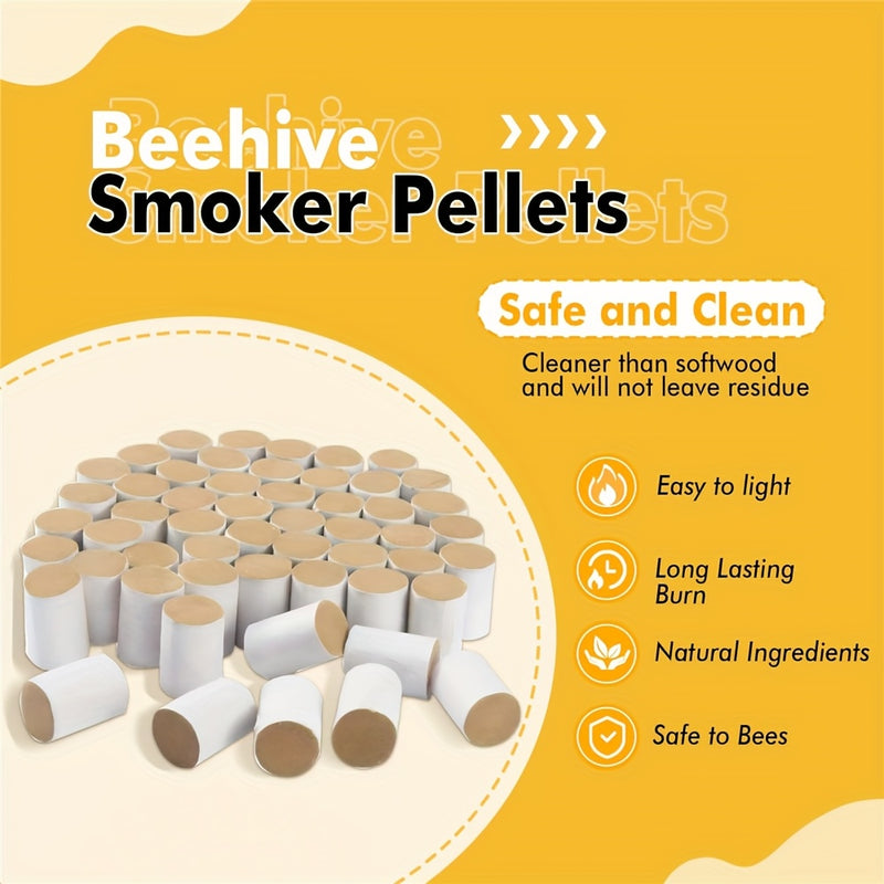 108 Packs Bee Smoker Pellets - Natural Bee Hive Smoker Fuel, Simple And Convenient, Soft Smoke, Pleasant Smell, Easy To Light, Beekeeping Supplies, Suitable For Beekeeping
