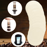 1000 Pieces Replacement Paper Filters Compatible with Aeropress Coffee Makers round 2.5 Inch Paper Filters Disposable for Espresso Coffee Makers (Unbleached)