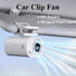 Portable Car Clip Fan 360° Rotatable 100 Speed Wind 12V USB Rechargeable Electric Fan Low Noise Mini Fan Clamp Anywhere