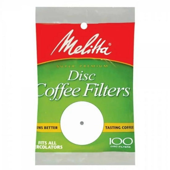 628354 Disc Coffee Filters, Paper White, 3.5", 100-Pack, Each