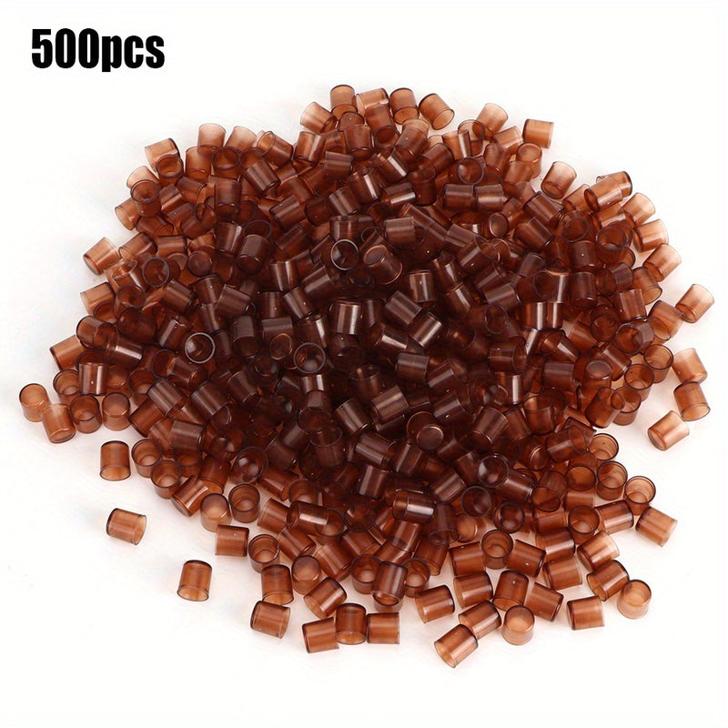 500pcs Durable Plastic Queen Rearing Cell Cups for Beekeeping, Brown Honey Bee Hive Frames Accessories