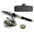 Telescopic Fishing Rod Sea Saltwater Spinning Pole Reel Combo 100M Line Full Kit