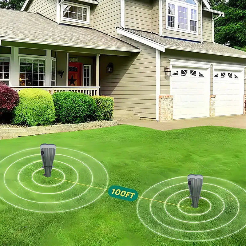 For Lawns Gopher Screw Repeller Solar Powered Outdoor Groundhog Deterrent Vibration Stakes