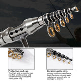 Telescopic Fishing Rod Sea Saltwater Spinning Pole Reel Combo 100M Line Full Kit