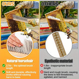 Beekeeping Brush for Beekeepers Natural Horsehair Bee Brush with Wooden Handle, Bee Hive Supplies Beekeeping Equipment for Bee Keepers