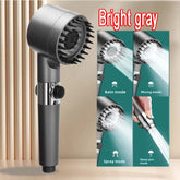 High Pressurized Filter Shower Head 3-Mode Adjustable Spray with Massage Brush Rain Faucet Bathroom Accessories