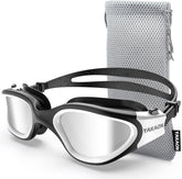 Adult Swimming Goggles - UV Protection, Anti-Glare, Anti-Fog, Anti-Leak, Silicone Strap Clear/Polarized Lenses