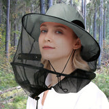 2pcs Beekeeping Hat with Mosquito Net, Bug Proof Head Net for Outdoor Activities, Beekeeping, Hiking, Gardening, Fishing, Breathable Mesh Bucket Hat, Unisex Sun Protection Hat for Men Women