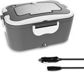 Electric Lunch Box,Portable Food Warmer Heater 110V for Home/Office Use Portable Food Warmer Heater with Removable 304 Stainless Steel Container and Free Spoon & Fork(Black) (Grey)