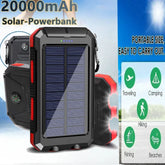 200000Mah Solar Power Bank Waterproof Large Capacity Powerbank Fast Charging External Battery with SOS for Iphone Samsung Xiaomi