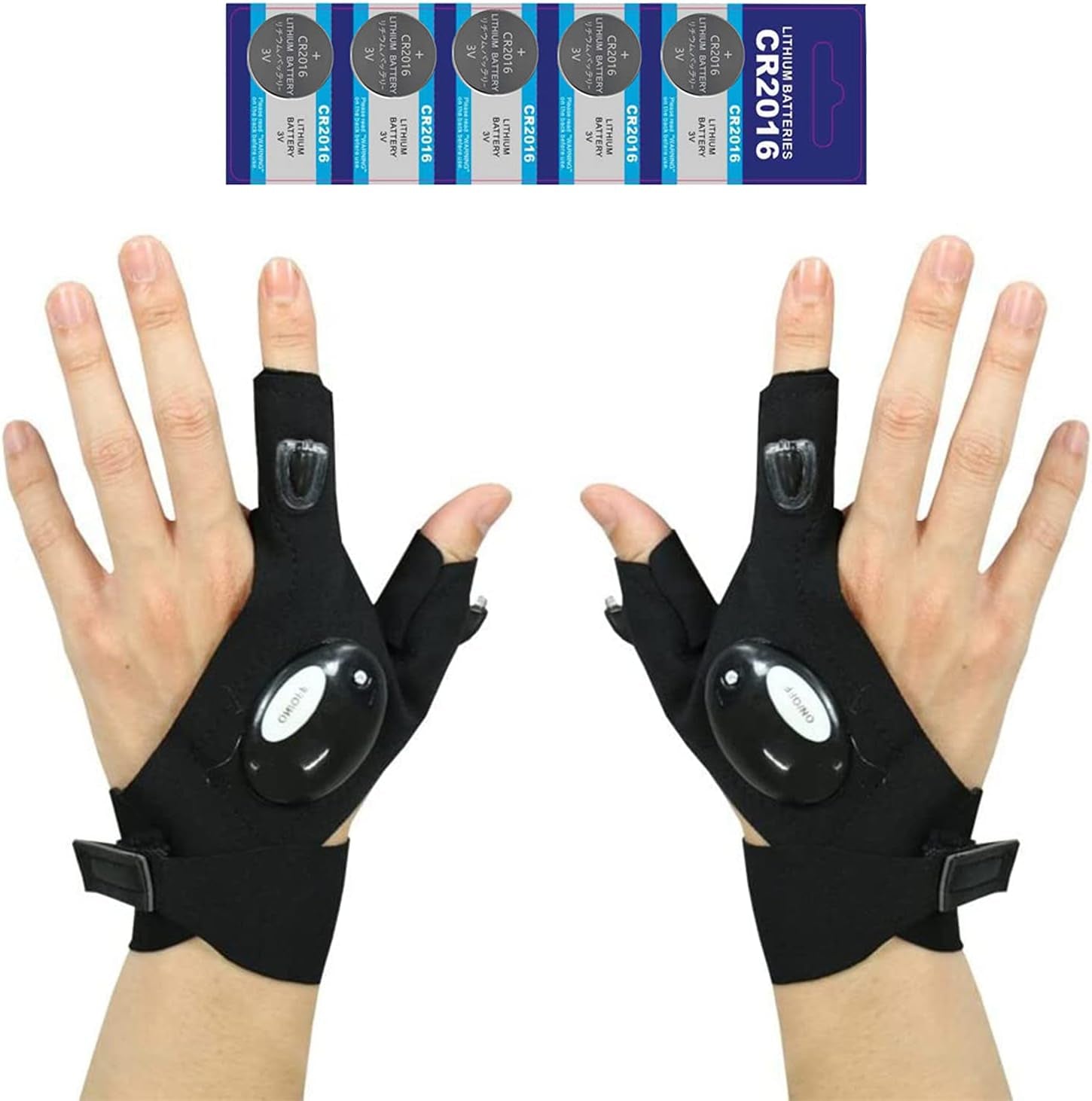 2Pcs Hands Free Flashlights, LED Flashligt Gloves, Husband Gifts, Fishing Gifts for Menfather&