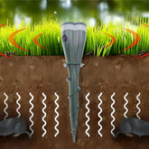 For Lawns Gopher Screw Repeller Solar Powered Outdoor Groundhog Deterrent Vibration Stakes