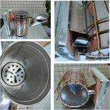 Bee Smokers For Beekeeping With Heat Shield Stainless Steel Bee Hive Smoker Keep Your Bees Calm And Safe (M)