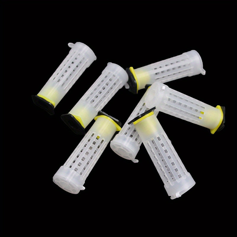 10pcs Beekeeping Bee Plastic Queen Rearing Cage Cup Box Protection Cover Catcher Protective Base Bees Tools Supplies Equipment