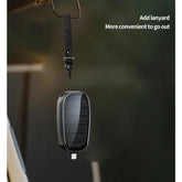 Solar Mini Power Bank Key Ring Portable Charger for Outdoor Camping External Battery Emergent Phone Power Bank 1200Mah