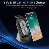 Wireless Charger 3 in 1 Fast Qi Wireless Charging Station Stand Gift for Girl Boy Adult Men Women for Apple Watch 6 SE 5 4 3 2, Airpods Pro, Iphone 15/15 Plus/15 Pro Max/14/13/13 Pro/13 Mini/12/11/X
