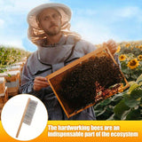 Beekeeping Brush for Beekeepers Natural Horsehair Bee Brush with Wooden Handle, Bee Hive Supplies Beekeeping Equipment for Bee Keepers
