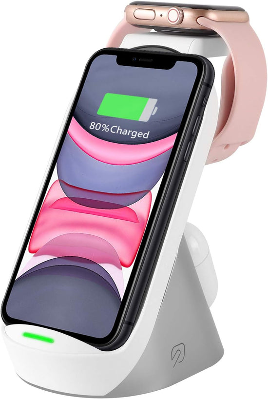 Wireless Charger 3 in 1 Fast Qi Wireless Charging Station Stand Gift for Girl Boy Adult Men Women for Apple Watch 6 SE 5 4 3 2, Airpods Pro, Iphone 15/15 Plus/15 Pro Max/14/13/13 Pro/13 Mini/12/11/X
