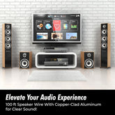 14 Gauge Speaker Wire 100 Ft Cable, 14 AWG Speaker Wire Cable, True Spec Soft Touch Cables | Great Use for Car Audio, Stereos, Home Theater Speakers, Surround Sound