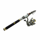 Telescopic Fishing Rod Sea Saltwater Spinning Pole Reel Combo 100M Line Full Kit
