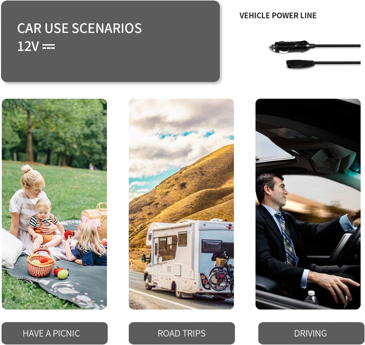 Electric Lunch Box,Portable Food Warmer Heater 110V for Home/Office Use Portable Food Warmer Heater with Removable 304 Stainless Steel Container and Free Spoon & Fork(Black) (Grey)