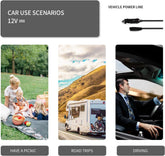 Electric Lunch Box,Portable Food Warmer Heater 110V for Home/Office Use Portable Food Warmer Heater with Removable 304 Stainless Steel Container and Free Spoon & Fork(Black) (Grey)