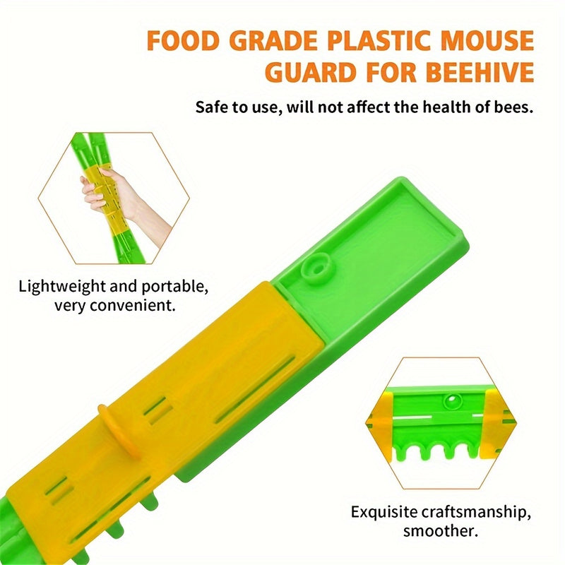 10 Pack BeeHiveGuard Plastic Mouse Guards - Beehive Entrance Reducer for 8 Frame Hives - Beekeeping Hive Entrance Protector