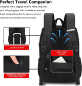 Deep Storage Laptop Backpack with USB Charging Port[Water Resistant] College Computer Bookbag Fits 15 Inch Laptop Black