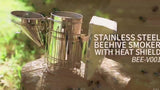 Bee Smokers For Beekeeping With Heat Shield Stainless Steel Bee Hive Smoker Keep Your Bees Calm And Safe (M)