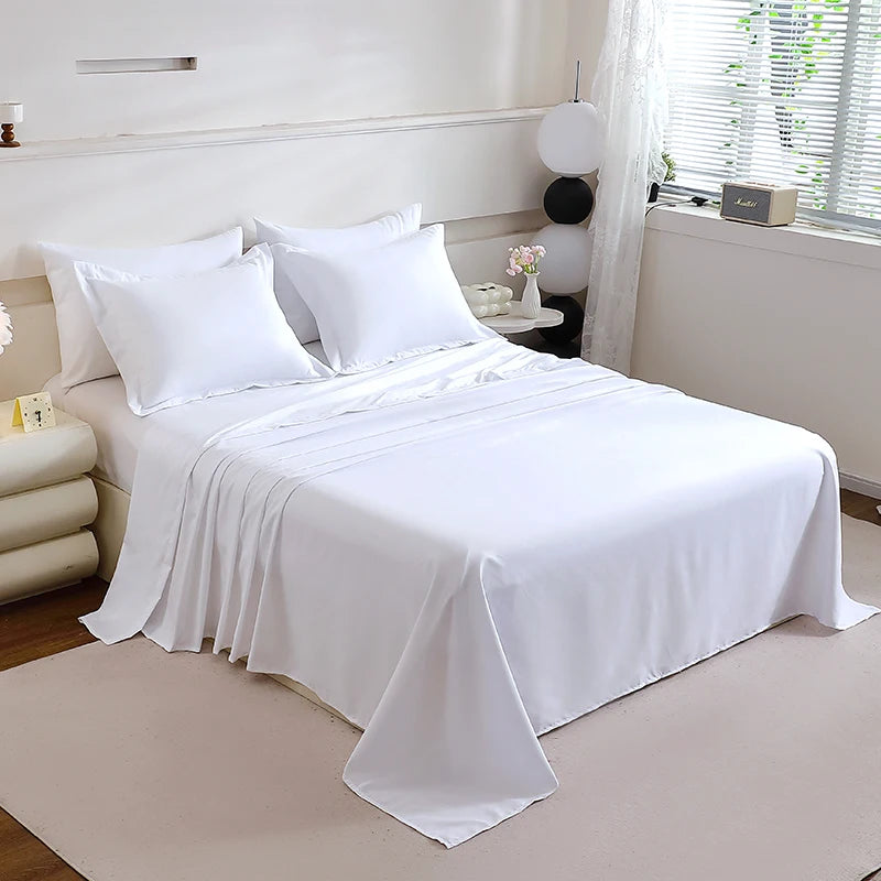 Premium 7-Piece King Bedding Set Durable Polyester Includes Mattress Topper Pillowcases Flat Sheet for Relaxation Simple