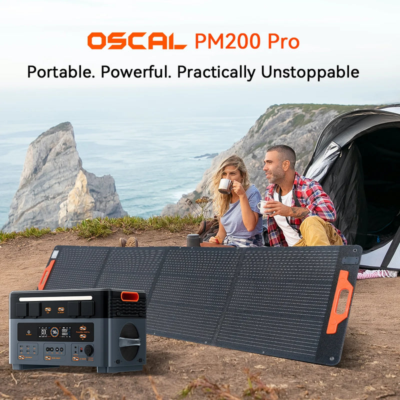 200W Solar Panel Portable Folding Oscal Solar Panel PM200 PRO EU US Warehouse