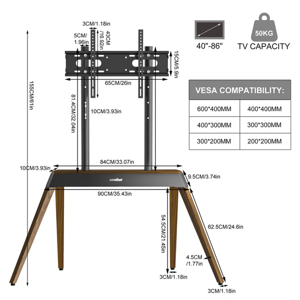 TV Display Stand Adjustable TV Mount  Universal for 40-100 Inches