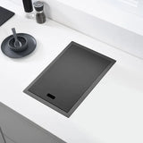 Black Kitchen sink Hidden Single bowl Bar Small Size sink Stainless Steel Balcony sink Concealed black kitchen sink Bar sink