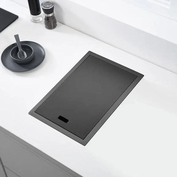 Black Kitchen sink Hidden Single bowl Bar Small Size sink Stainless Steel Balcony sink Concealed black kitchen sink Bar sink