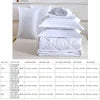 Premium 7-Piece King Bedding Set Durable Polyester Includes Mattress Topper Pillowcases Flat Sheet for Relaxation Simple