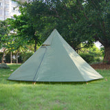 Ultralight Outdoor Camping Teepee Waterproof Silnylon Pyramid Tent Large Rodless Tent Backpacking Hiking Tents 3-4 Person