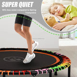 Zoshine 48-Inch Large Size Indoor Trampoline for Exercise Fitness Weight Loss Body Shaping Foldable Trampoline with Tension Rope