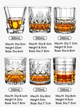 Fashion Whiskey Glasses, Scotch Whisky, Bourbon, Cocktails, RUM, Durable Whiskey Glasses
