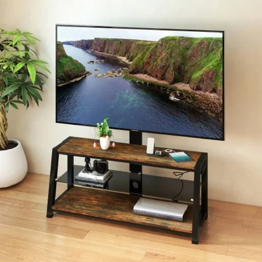 Tv Stands Three Layer Mdf and Tempered Glass Tv Mount for 32-65 Inch Tv for Living Room Furniture