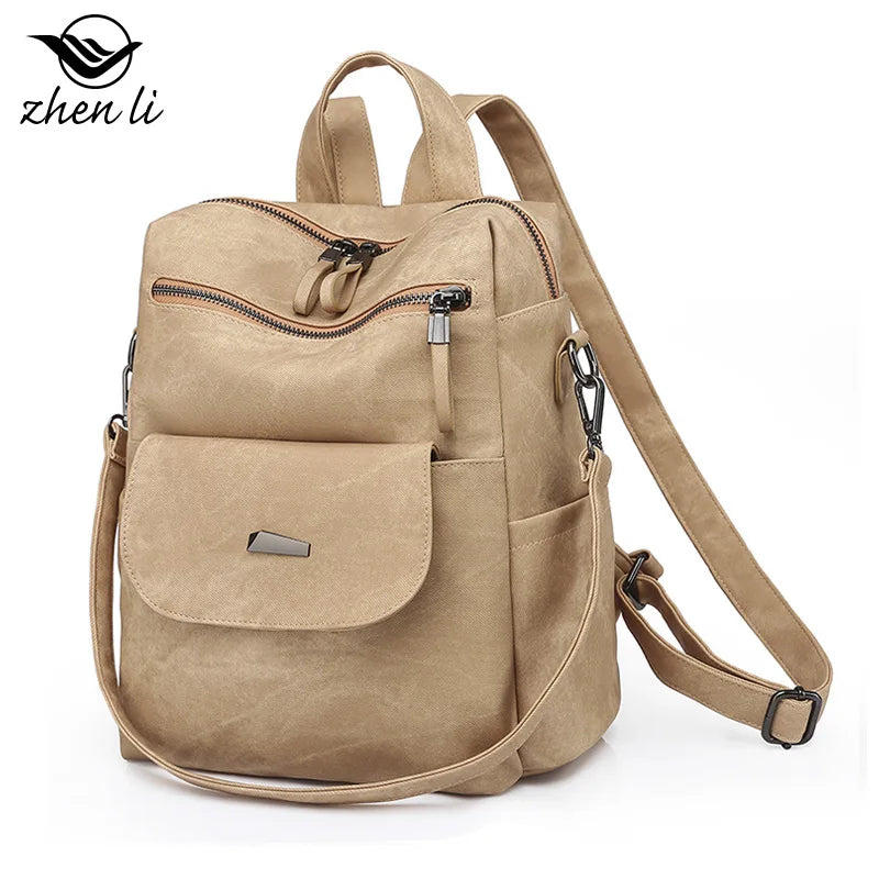 High Quality Women Leather Backpacks Female Shoulder Bag Sac à dos Travel Ladies Bagpack Mochilas School Bags For Girls bolsa 가방