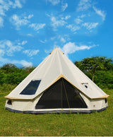6-10Persons Glaming Luxury Mongolia Yurt Family Travel Hiking Antistorm Outdoor Camping Castle Tent Silver Coated UV Function