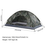 Ultralight Camping Tent Single Layer Portable Tent Anti-UV Coating UPF 30+ for Outdoor Beach Fishing
