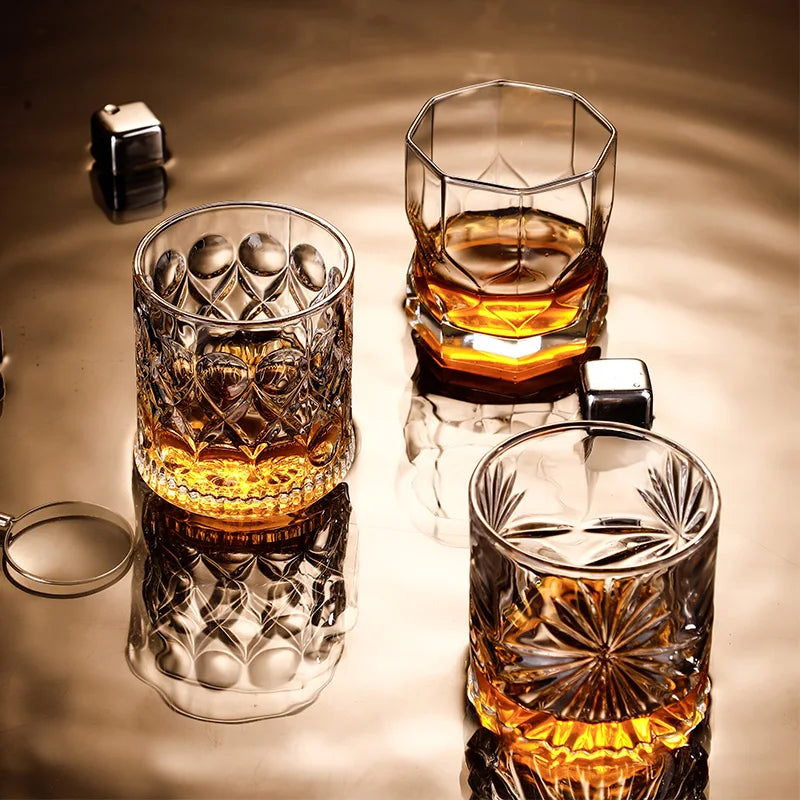 Whiskey Glasses,Engraved Whiskey Glass,Old Fashioned Whiskey Glasses,Classical Scotch Glasses,Perfect Gift for Scotch Lovers