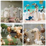 3Pcs Gold Metal Backdrop Arch Stands Wedding Decoration Party Supplies Balloon Support Frames Birthday Photo Background Props