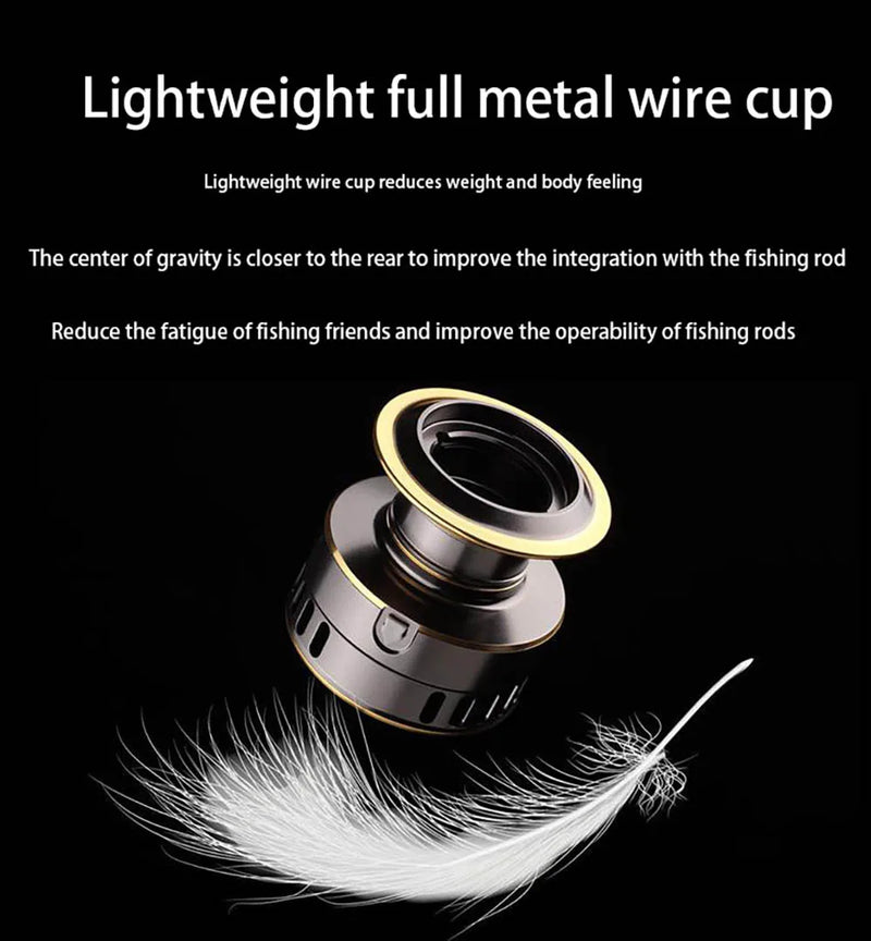 Spinning Reels Saltwater Freshwater Casting Fishing Reel Tackle Ultralight Metal Frame Smooth and Tough High Speed Fishing Reels